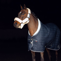 Licol Alaska avec fausse fourrure B Vertigo Bleu marine foncé