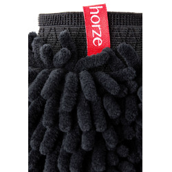 Gant de pansage en microfibre Horze Noir