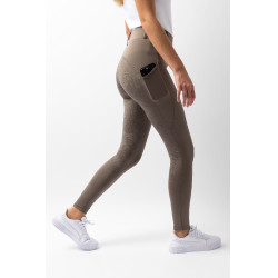 Legging équitation à fond intégral Grip Horze Dea, femme Marron morille