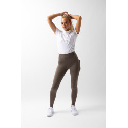 Legging équitation à fond intégral Grip Horze Dea, femme Marron morille