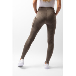 Legging équitation à fond intégral Grip Horze Dea, femme Marron morille