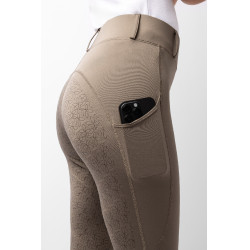Legging équitation à fond intégral Grip Horze Dea, femme Marron morille