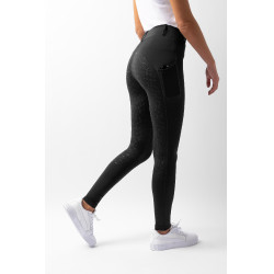 Legging fond intégral Grip Horze Dea femme Noir