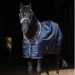 Couverture d'écurie Bucas Show-Line 150g SF Marine / gris Bleu