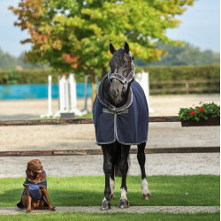 Couverture polaire Bucas Show-Line 400g Marine / gris Bleu Couverture polaire Bucas Show-Line 400g Marine / gris Bleu