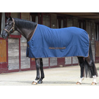 Couverture Bucas Cool Sheet Linen Marine / café Bleu marine