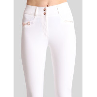 Pantalon Montar Molly Yati femme taille haute Blanc / rose gold
