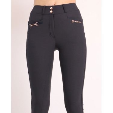 Pantalon Montar Molly Yati femme taille haute full grip Marine / rose gold Bleu marine