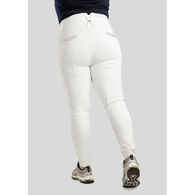 Pantalon Montar taille haute Briella crystal Rose gold Curve full grip femme Blanc
