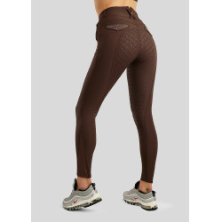 Pantalon Montar taille haute Briella crystal Rose gold Curve full grip femme Marron