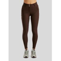 Pantalon Montar taille haute Briella crystal Rose gold Curve full grip femme Blanc