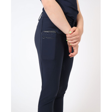 Pantalon Montar Yati Crystal Junior full grip Marine Bleu marine