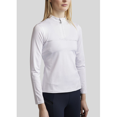 Polo d'entrainement Montar MoAviana manches longues femme Blanc