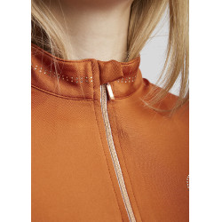 Polo d'entrainement Montar MoEverline manches longues femme Bronze Marron