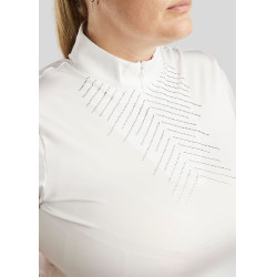 Polo de concours Montar crystal clair femme Blanc