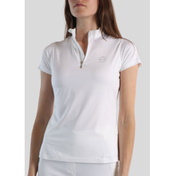 Polo de concours Montar Everly crystal logo Curve femme Blanc Polo de concours Montar Everly crystal logo Curve femme Blanc