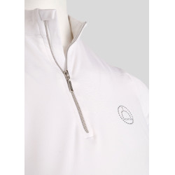 Polo de concours Montar Everly crystal logo Curve femme Blanc Polo de concours Montar Everly crystal logo Curve femme Blanc