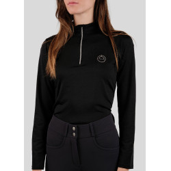 Polo de concours Montar Everly crystal logo manches longues femme