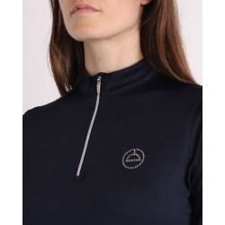 Polo de concours Montar Everly crystal logo manches longues femme Marine Bleu marine Polo de concours Montar Everly crystal logo manches longues femme Marine Bleu marine