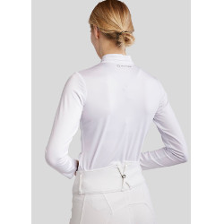 Polo de concours Montar MoRosie manches longues femme Blanc Polo de concours Montar MoRosie manches longues femme Blanc