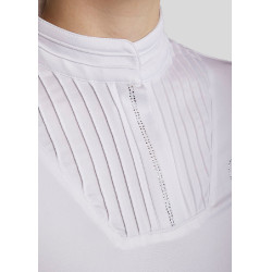 Polo de concours Montar MoRosie manches longues femme Blanc Polo de concours Montar MoRosie manches longues femme Blanc