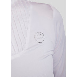 Polo de concours Montar MoRosie manches longues femme Blanc Polo de concours Montar MoRosie manches longues femme Blanc