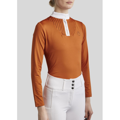 Polo de concours Montar MoRosie manches longues femme Bronze