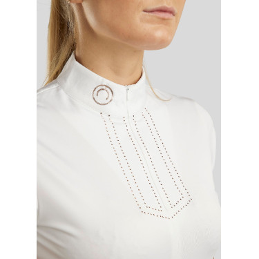 Polo de concours Montar MoViolet femme Blanc