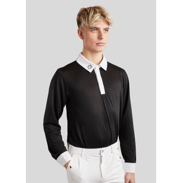 Polo de concours Montar MoWill manches longues femme Noir