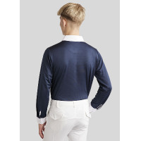 Polo de concours Montar MoWill manches longues femme Blanc