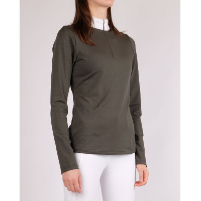 Polo de concours Montar Rosy manches longues femme Olive