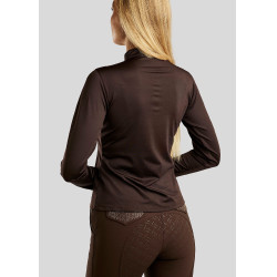 Polo Montar Briella manches longues crystal Rose gold Curve femme Marron