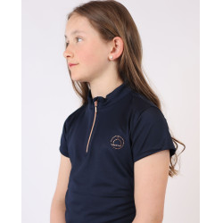 Polo Montar Everly enfant manches courtes rose gold Marine Bleu marine