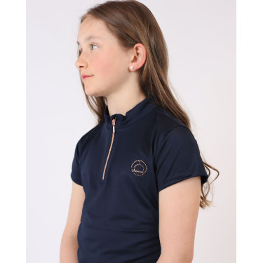 Polo Montar Everly enfant manches courtes rose gold Marine Bleu marine