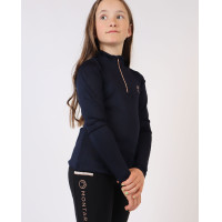 Polo Montar Everly enfant manches longues rose gold Marine Bleu marine