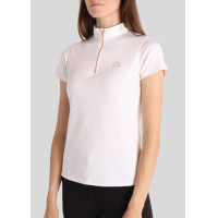 Polo Montar Everly Mon Tech femme manches courtes rose gold Blanc