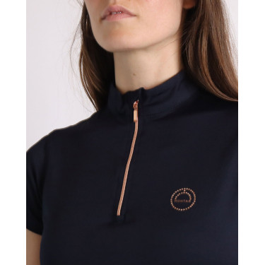 Polo Montar Everly Mon Tech femme manches courtes rose gold Marine Bleu marine