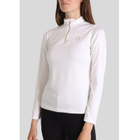 Polo Montar Everly Mon Tech femme manches longues rose gold Blanc