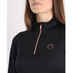 Polo Montar Everly Mon Tech femme manches longues rose gold Noir