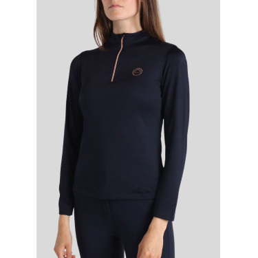 Polo Montar Everly Mon Tech femme manches longues rose gold Marine Bleu marine Polo Montar Everly Mon Tech femme manches longues rose gold Marine Bleu marine