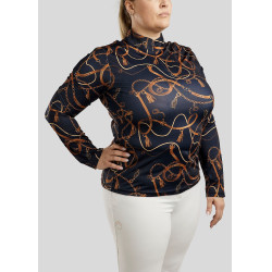 Polo Montar Haily Bridle manches longues Curve femme Marine Bleu marine