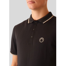 Polo Montar homme col contrastée manches courtes Noir Polo Montar homme col contrastée manches courtes Noir