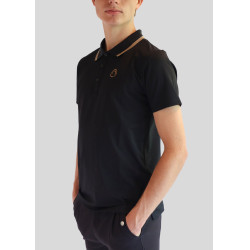 Polo Montar homme col contrastée manches courtes Noir Polo Montar homme col contrastée manches courtes Noir