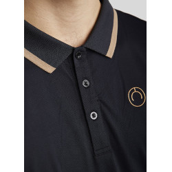 Polo Montar MoDrake homme col contrastée manches longues Noir Polo Montar MoDrake homme col contrastée manches longues Noir