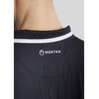 Polo Montar MoDrake homme col contrastée manches longues Noir