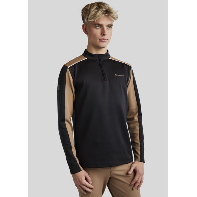 Polo Montar MoPhil manches longues homme Noir