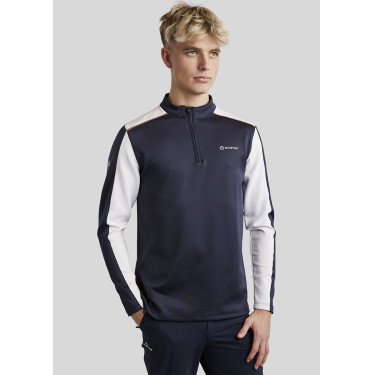 Polo Montar MoPhil manches longues homme Marine foncé Bleu