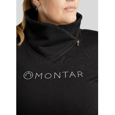 Pull Montar Naja fermeture zippé au cou crystal rose gold Curve femme Pull Montar Naja fermeture zippé au cou crystal rose gold Curve femme