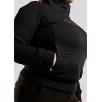 Pull Montar Naja fermeture zippé au cou crystal rose gold Curve femme Noir Pull Montar Naja fermeture zippé au cou crystal rose gold Curve femme Noir