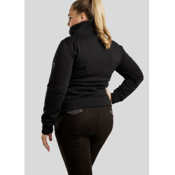 Pull Montar Naja fermeture zippé au cou crystal rose gold Curve femme Noir Pull Montar Naja fermeture zippé au cou crystal rose gold Curve femme Noir